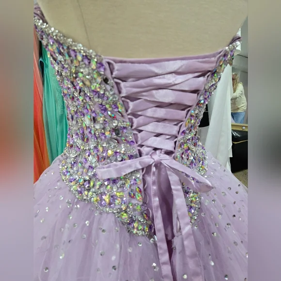 Morilee Lavender Beaded Ball Gown - Picture 11 of 13